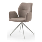 Armchair with 180° swivel function brown, seat with pocket spring core