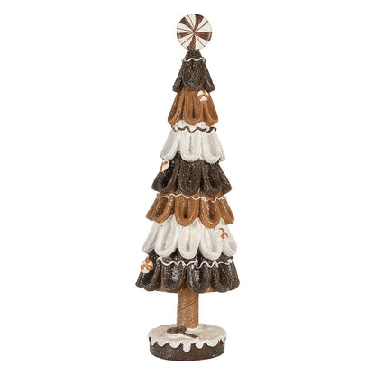 Kerstboomdecoratie 12x39 cm kunststof bruin