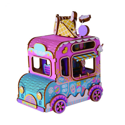 Muziekdoos Hout Diy 3D Puzzel AMD61 14x9x16 Cm Pakket