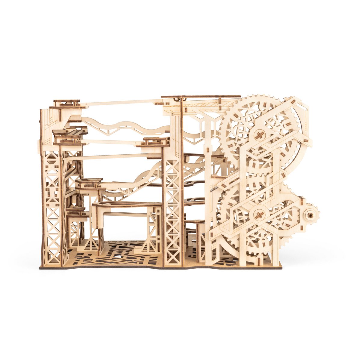Eco Wood Art (EWA) DIY 3D Mechanische Houten Puzzel, Marble Run, 4592, 43,6x26,4x24,7 cm