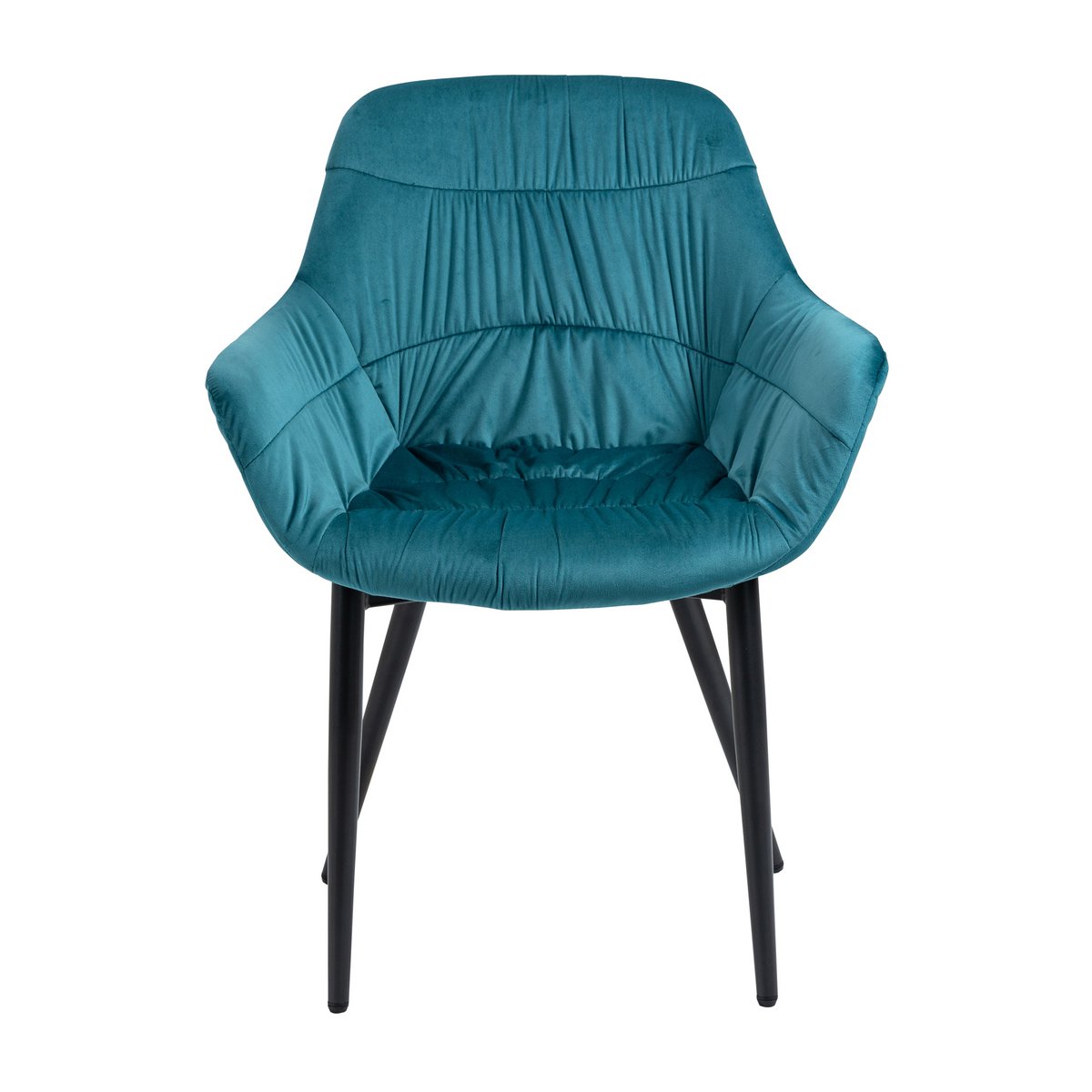 Fauteuil fluweel turquoise 63x61x81,5 cm
