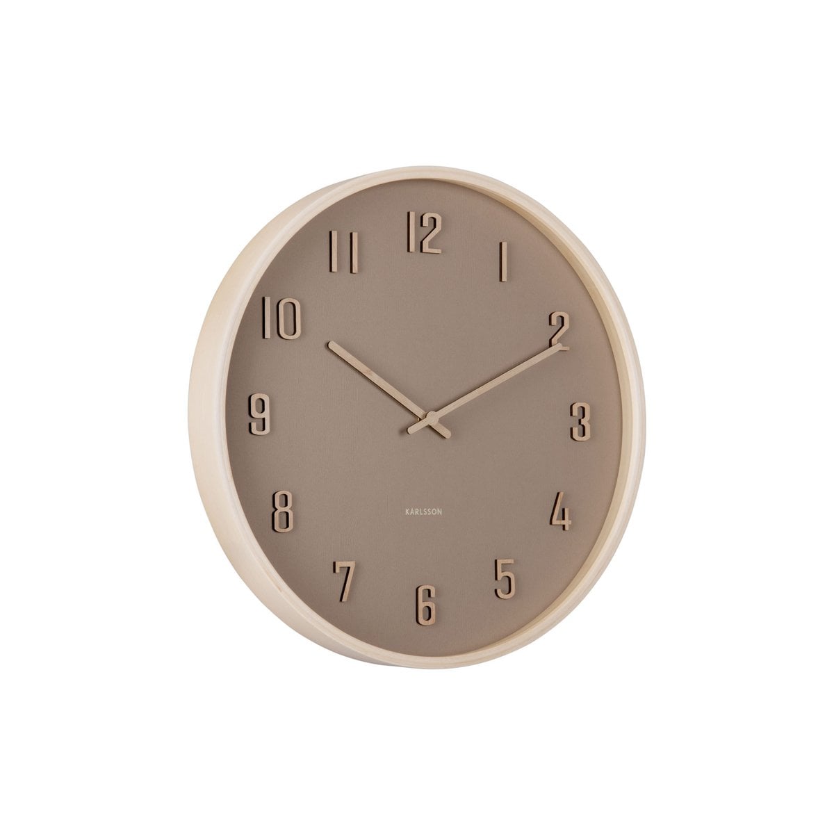 Wandklok 41 cm hout bruin