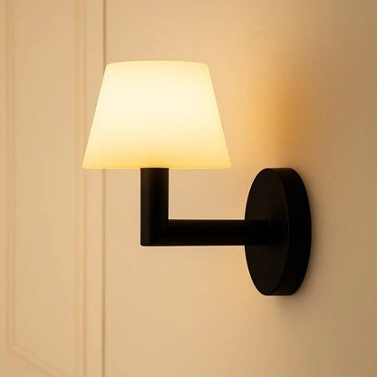 Wandlamp Ted Black oplaadbaar hout zwart dimbaar