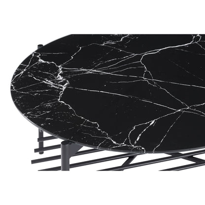 Salontafel rond Ø 84 cm zwart metaal