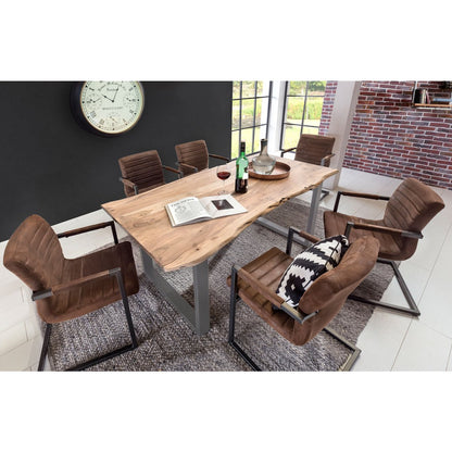 Eettafel 240x100 cm natuurlijk acacia 56 mm