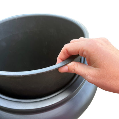 Plantenpot Ø37x50 cm zwart polyester