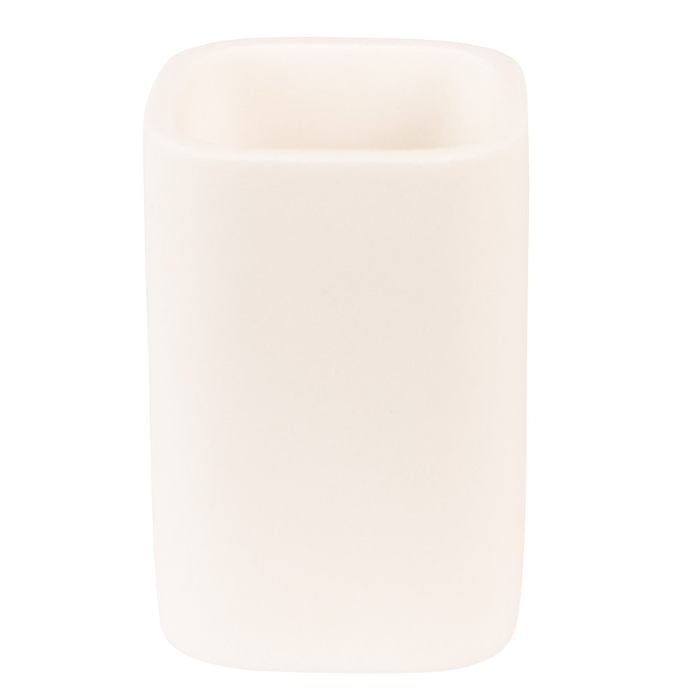 Tandenborstelhouder 7x7x10 cm wit keramiek