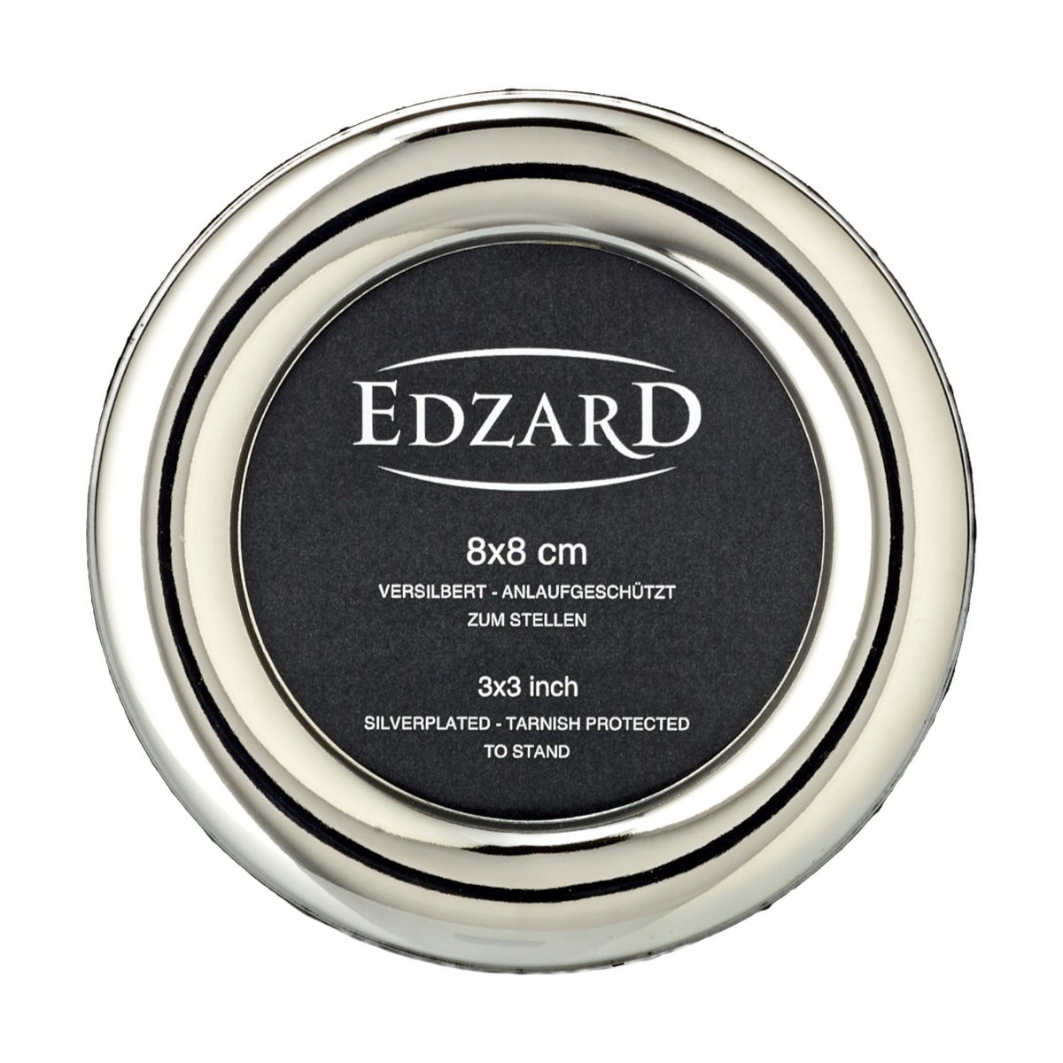 Fotolijst cirkel 8x8 cm staal zilver