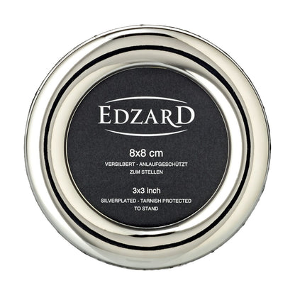 Fotolijst cirkel 8x8 cm staal zilver