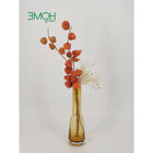 Vaas 29 cm glas amberkleur