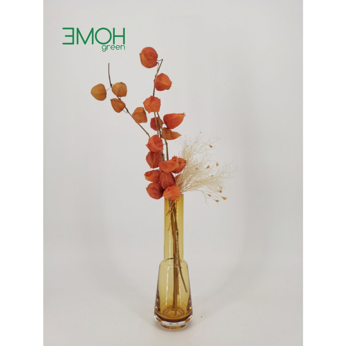 Vaas 29 cm glas amberkleur