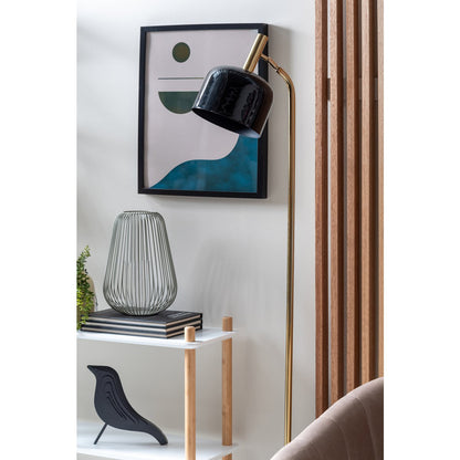 Vloerlamp 164 cm ijzer zwart