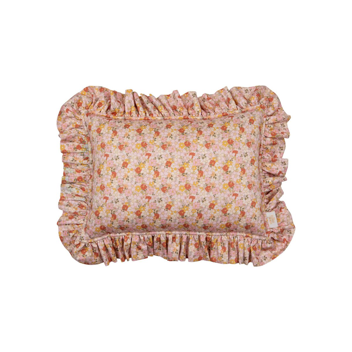 Decoratief Kussen Spring Garden Bloemenmotief Met Gele Ruche