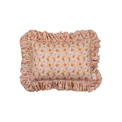 Decoratief Kussen Spring Garden Bloemenmotief Met Gele Ruche