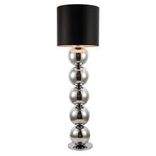 Bollamp chroom 170 cm met 5 metalen bollen