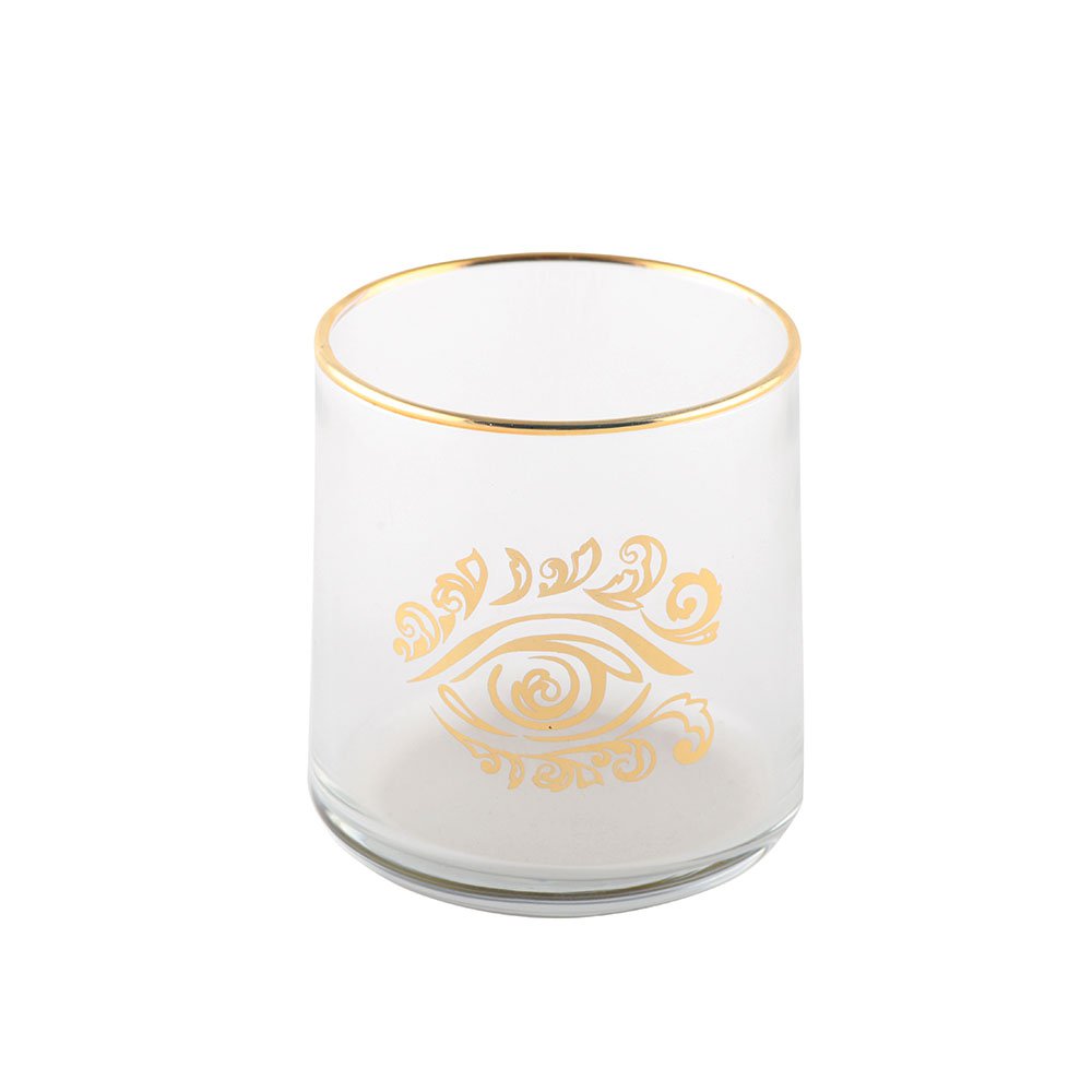 Waterglazen set van 4 wit goud 7x7x8 cm
