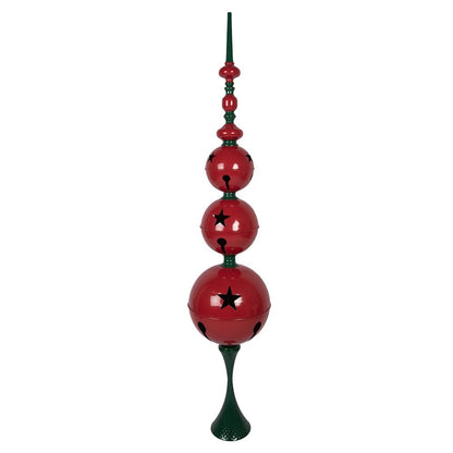 Kerstdecoratie Beeld Ø 31x179 cm Rood Groen Metaal