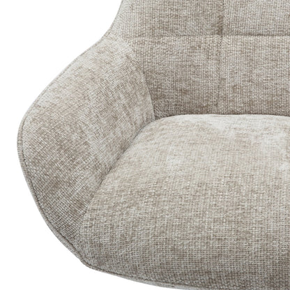 Fauteuil chenille lichtgrijs draaibaar