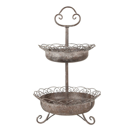 Etagère 2 LAAGS Ø 37x61 cm Bruin Metaal