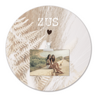 Fotocirkel zus Ø30/40 cm roze Dibond hout