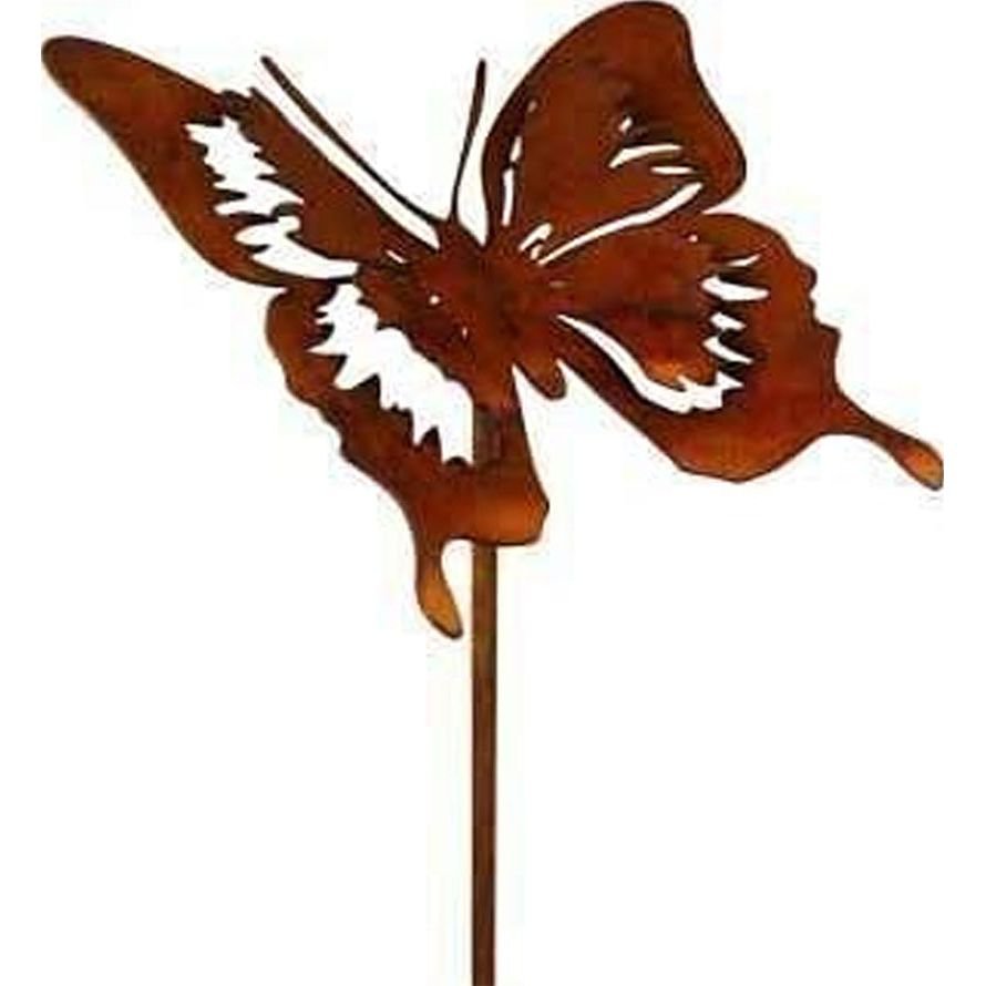 Decoratieve vlinder roest 12x12 cm