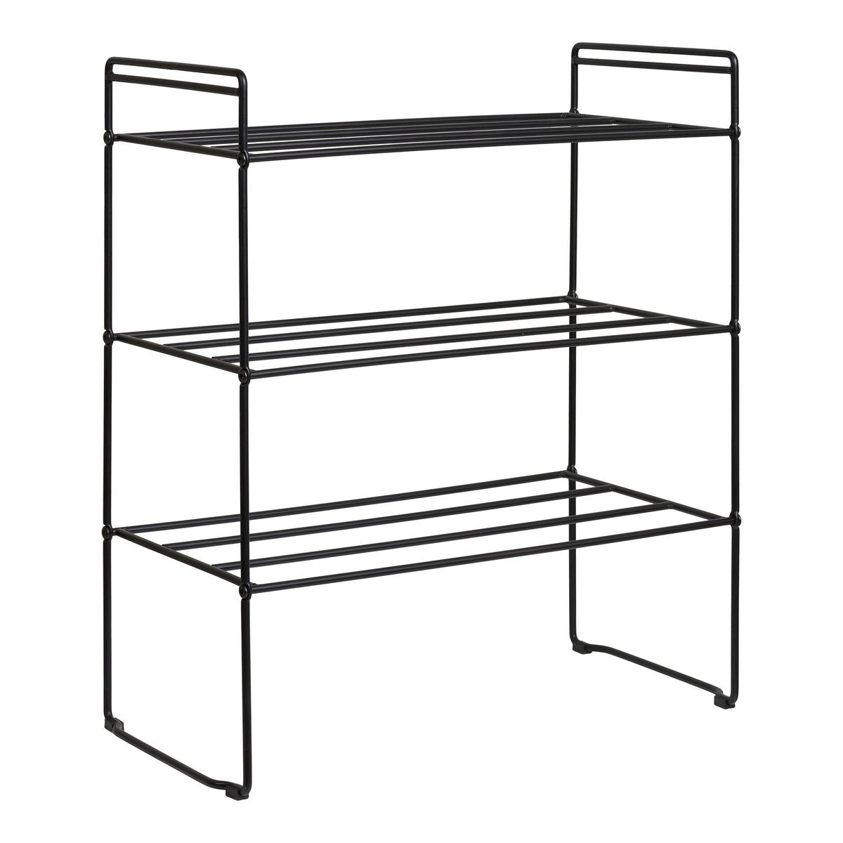 Schoenenrek metaal 49.5x25x60 cm zwart