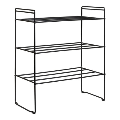 Schoenenrek metaal 49.5x25x60 cm zwart