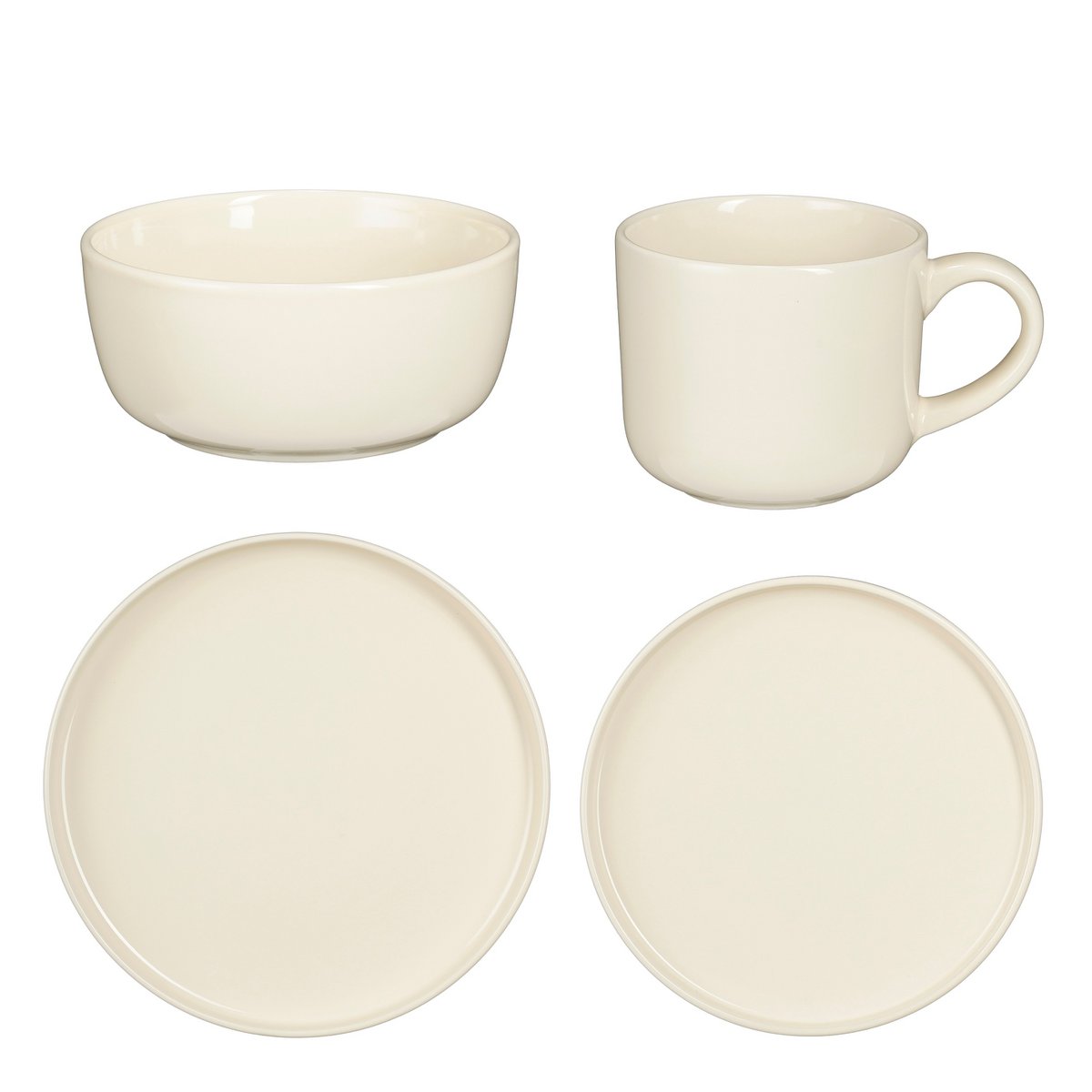 Serviesset 16-delig steengoed off-white