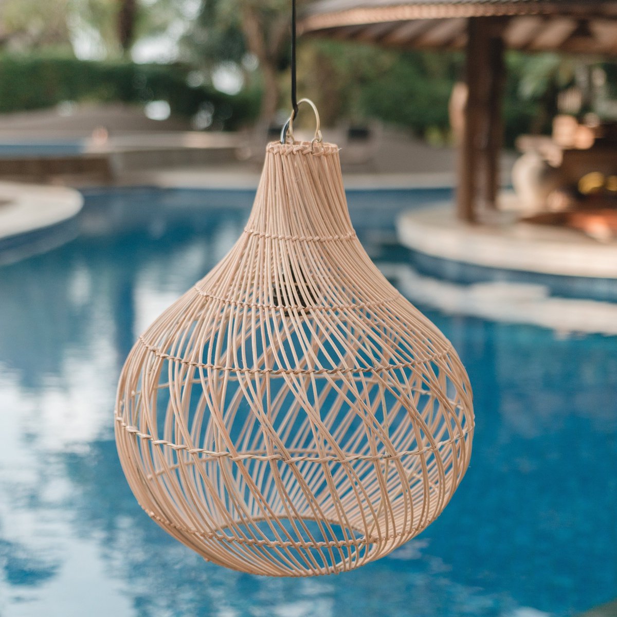 Rotanlamp Kenari Boho Hanglamp Met Warme Patronen Licht