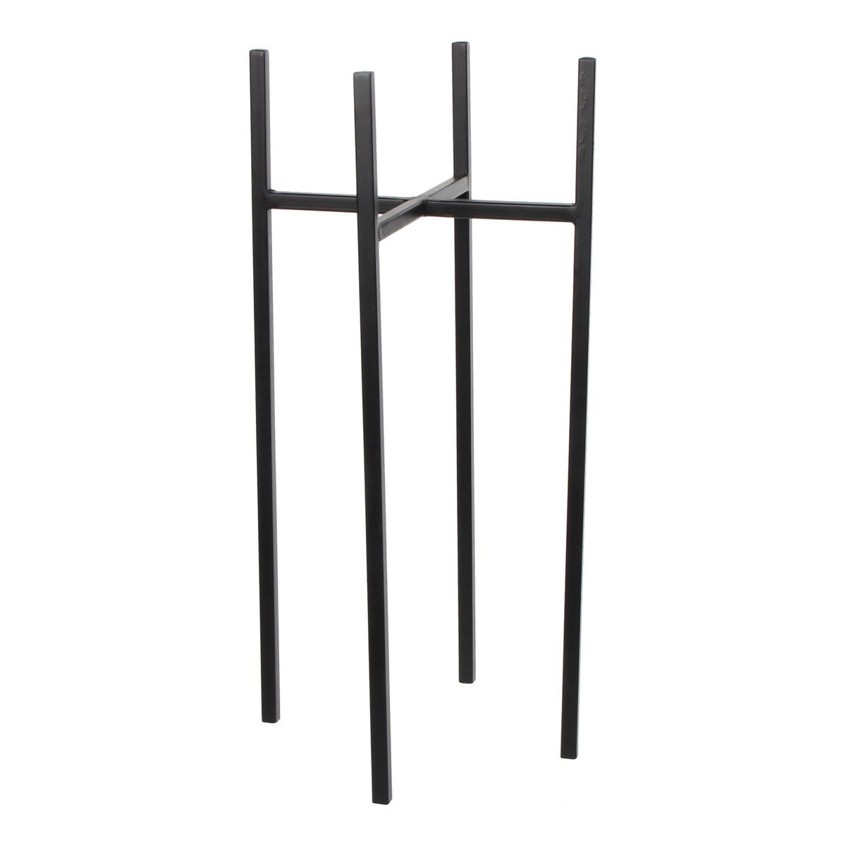 Plantenstandaard 24x24x55 cm zwart ijzer