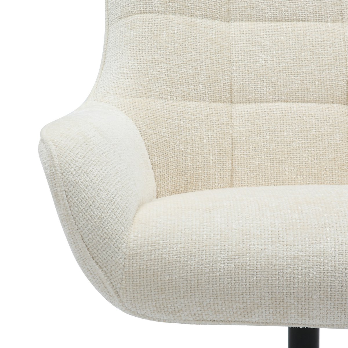 Fauteuil chenille stof draaibaar beige 81x85x103 cm
