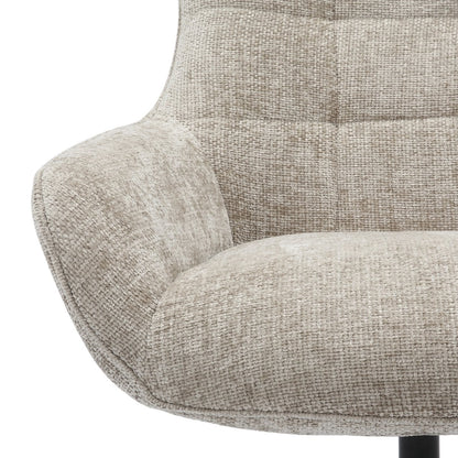 Fauteuil chenille lichtgrijs draaibaar