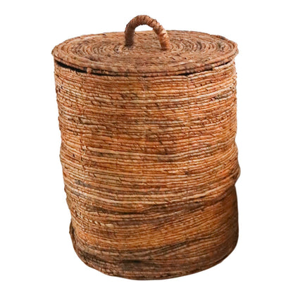 Wasmand met deksel 40x53 cm bananenvezel