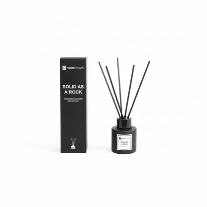 Reed diffuser - Glass/fiber - 50 ml - Strong as stone - 6 x 20 cm