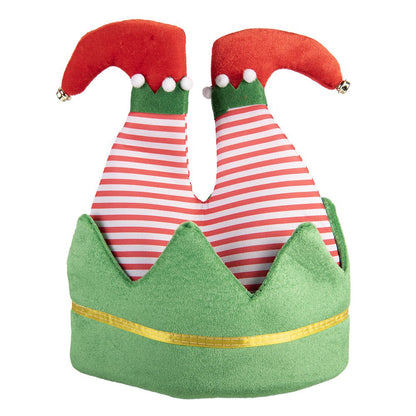 Christmas Decoration Santa Hat 30x33 cm Green Synthetic