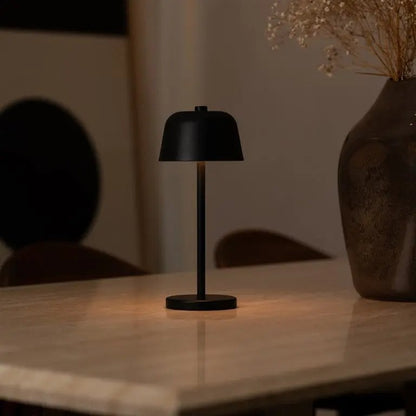 Tafellamp Anton Ø12x29 cm oplaadbaar zwart