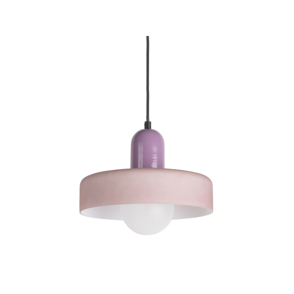 Hanglamp paars glas Ø25x23 cm mat