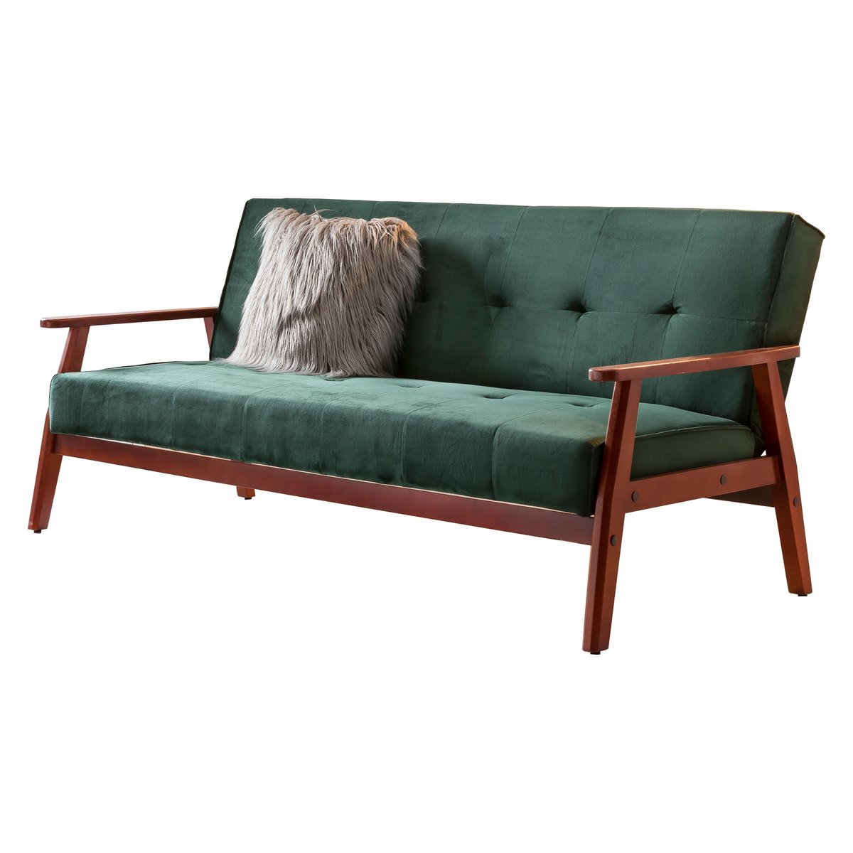 Slaapbank 190x85x81 cm dennengroen massief eucalyptus