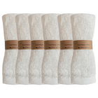 Bamboe wasdoekjes 6 stuks wit 26x26 cm