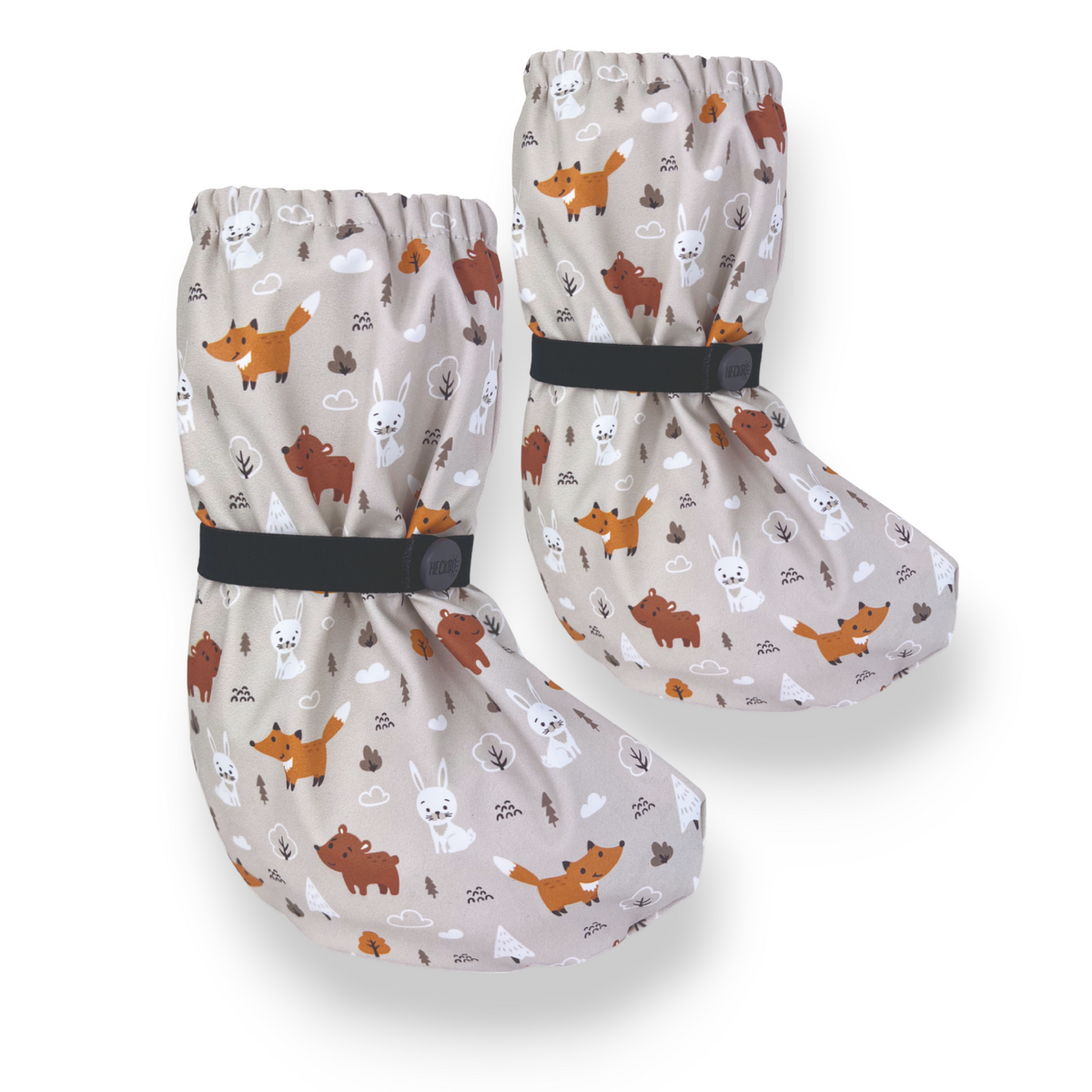 Baby regenvoetje bosdieren fleece gevoerd