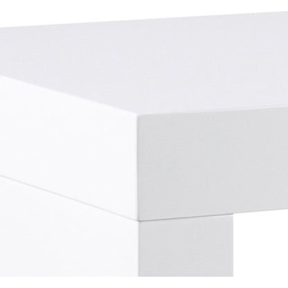 Bartafel 130x60x105 cm wit hoogglans MDF staal