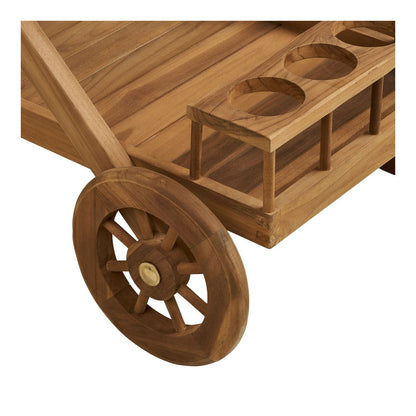 Theewagen teak naturel 86x50x81 cm