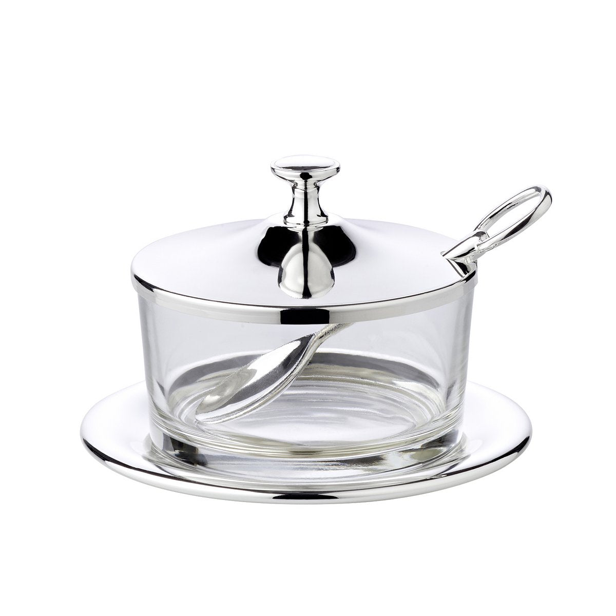 Parmezaans glas 12 cm verzilverd
