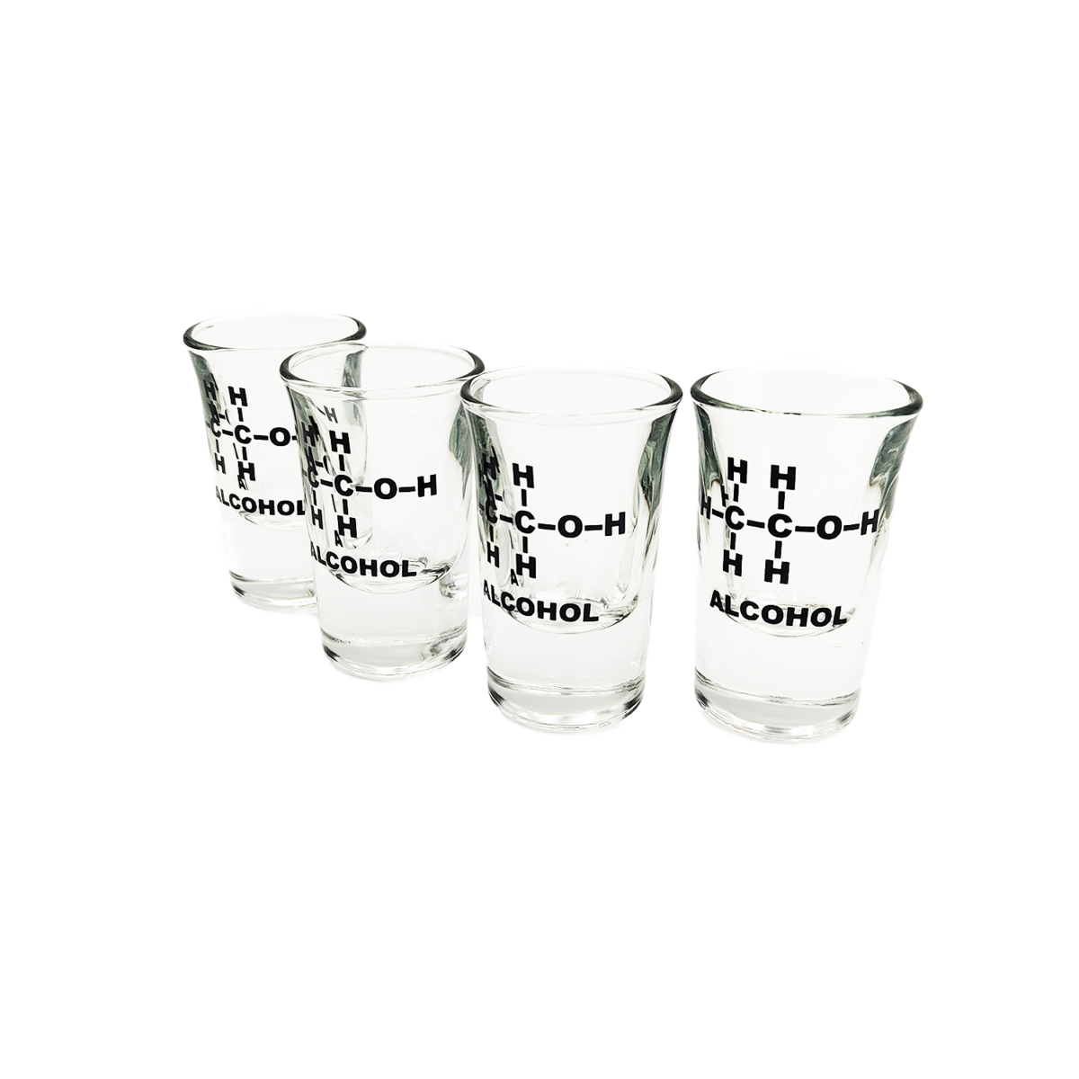 Mad Monkey - Shot Glasses with Alcohol Formula (set of 4)