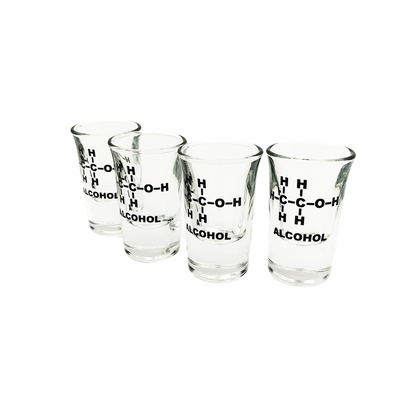 Mad Monkey - Shot Glasses with Alcohol Formula (set of 4)
