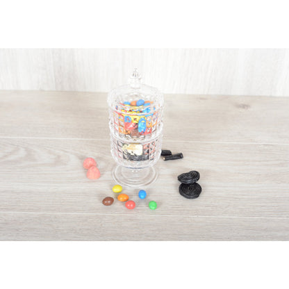 Bonbonnière glas 24 cm transparant