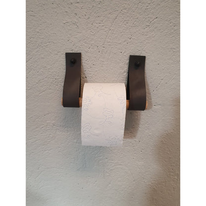 Toiletrolhouder leer cognac