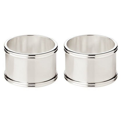 Servetringen 4 cm verzilverd set van 2