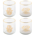 Waterglazen set van 4 wit goud 7x7x8 cm