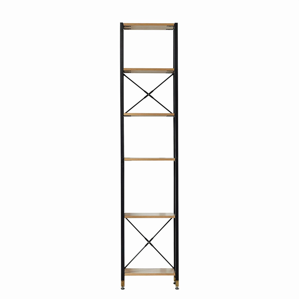 Smalle staande plank 210 cm metaal 6 planken